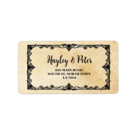 Gothic Ram Rustic Address Label Stickers Bröllop Adressetikett