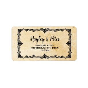 Gothic Ram Rustic Address Label Stickers Bröllop Adressetikett