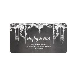 Gothic Ram Rustic Address Label Stickers Bröllop Adressetikett