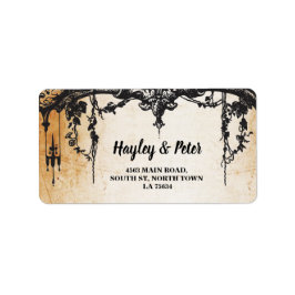 Gothic Ram Rustic Address Label Stickers Bröllop Adressetikett