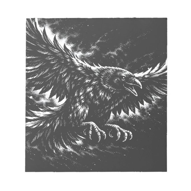 Gothic Raven – av BurnsInHell Anteckningsblock (Framsida)