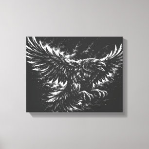 Gothic Raven – av BurnsInHell Canvastryck