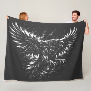 Gothic Raven – av BurnsInHell Fleecefilt