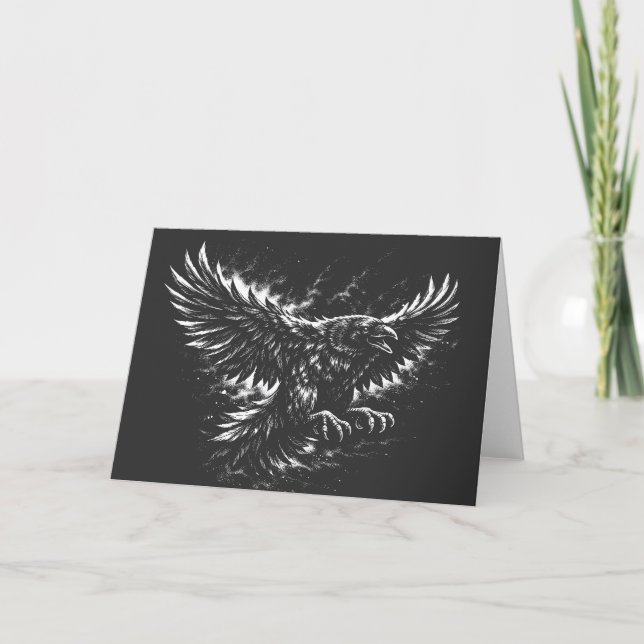 Gothic Raven – av BurnsInHell Kort (Framsida)