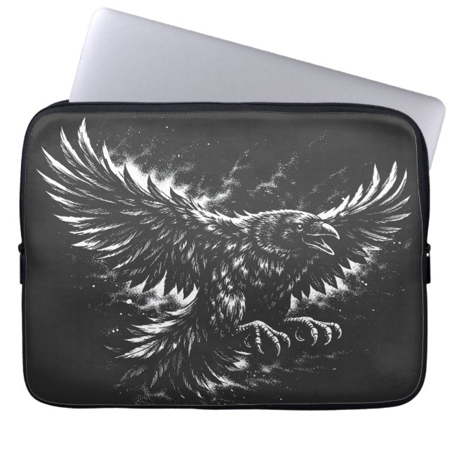 Gothic Raven – av BurnsInHell Laptop Fodral (Framsidan)
