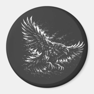 Gothic Raven – av BurnsInHell Magnet