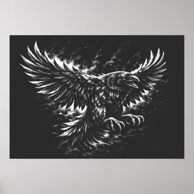 Gothic Raven – av BurnsInHell Poster (Framsidan)