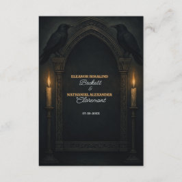 Gothic Raven Candlelight Arch Bröllop Tilläggskort