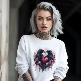 Gothic Raven Couple T Shirt