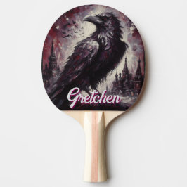 Gothic Raven Crow Bird Painting Personalized Pingisracket