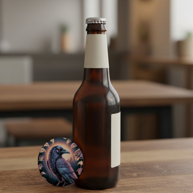 Gothic Raven  Flasköppnare (Gothic black raven bottle opener)