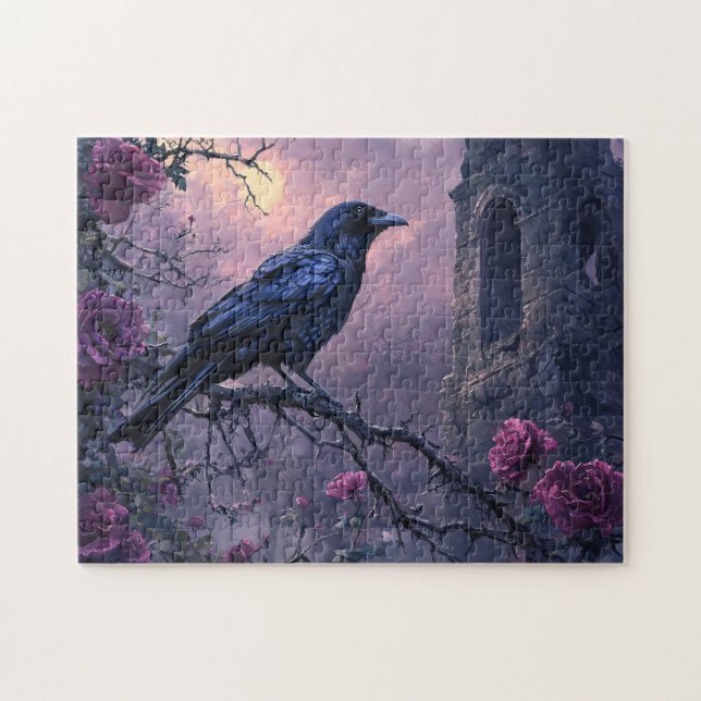Gothic Raven Lila Ro Pussel (Horisontell)