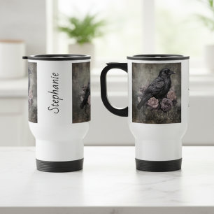 Gothic Raven Mörk Akademisk Floral Resemugg