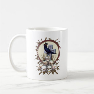 Gothic Raven på Pile of Döskallars Bird Mugg