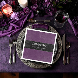 Gothic Raven Purple Darkly Ever After Wedding Pappersservett