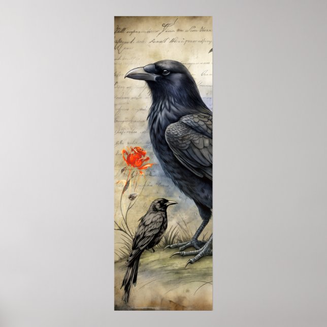 Gothic Raven Red & Ro Poster (Framsidan)