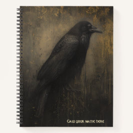 Gothic Raven Spiral Notebook