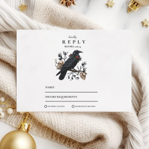 Gothic Raven Winter Wedding OSA Kort