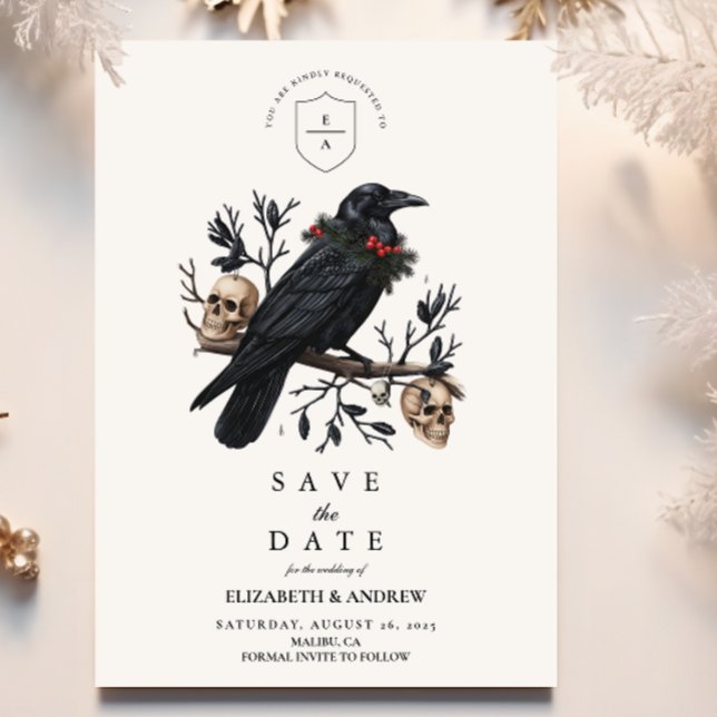 Gothic Raven Winter Wedding Spara Datumet (Skapare uppladdad)