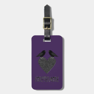 Gothic Ravens and Black Heart Anpassningsbar Bagagebricka