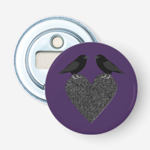 Gothic Ravens and Black Heart Flasköppnare