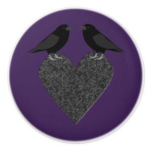 Gothic Ravens and Black Heart Knopp