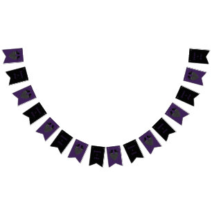 Gothic Ravens and Black Heart Personligt bröllp Vimplar
