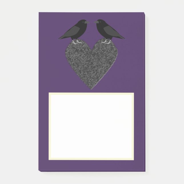 Gothic Ravens and Black Heart Post-it Block (Framsida)