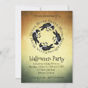 Gothic Ravens Halloween fest Inbjudningar