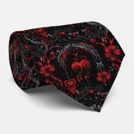Gothic Red and Black Pattern Slips