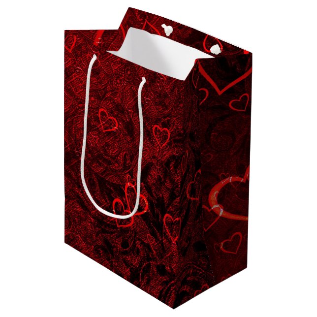 Gothic Red Black Hearts (Framsidan Vinklad)