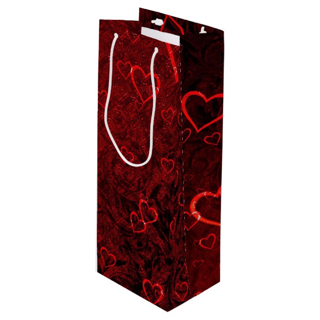 Gothic Red Black Hearts (Framsidan Vinklad)