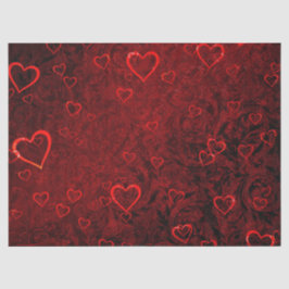 Gothic Red Black Hjärtar Bakgrund Decoupage