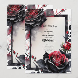 Gothic Red Black Ro Til Död tillhör oss Inbjudningar