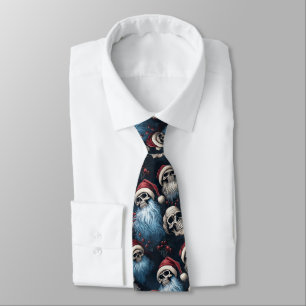 Gothic Red Blue Thated Santa Döskallars Manar gång Slips