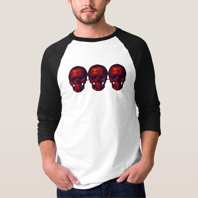 Gothic Red Döskallars T Shirt (Framsida)