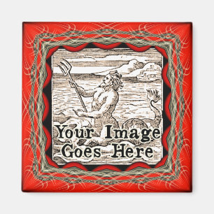 Gothic Red Fantasy Ram Template Magnet
