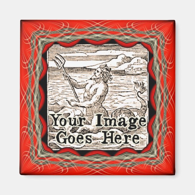 Gothic Red Fantasy Ram Template Magnet (Framsidan)