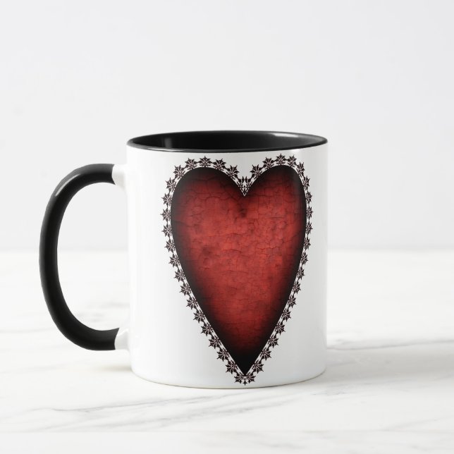 Gothic Red Heart Mugg (Vänster)