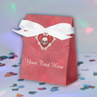 Gothic Red Heart of Bones White Skull Red Shades