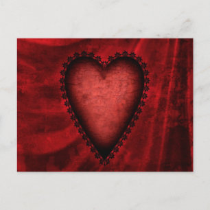 Gothic Red Heart Vykort
