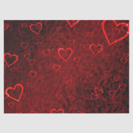 Gothic Red Hearts Decoupage 20x30-vävnadspapper