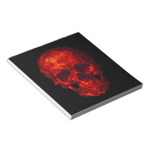 Gothic Red Skull Anteckningsblock