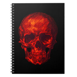 Gothic Red Skull Anteckningsbok