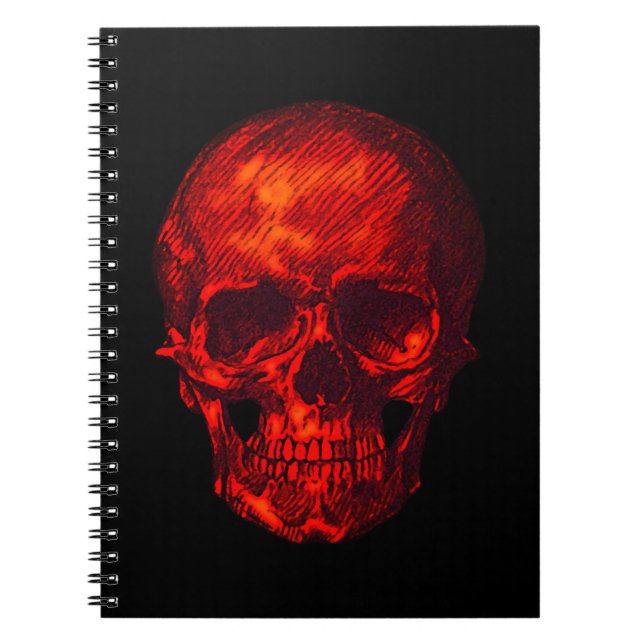 Gothic Red Skull Anteckningsbok (Framsidan)