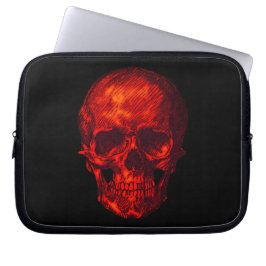 Gothic Red Skull Laptop Fodral