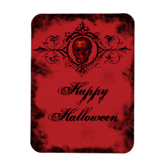Gothic Red Skull Magnet