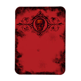 Gothic Red Skull Magnet