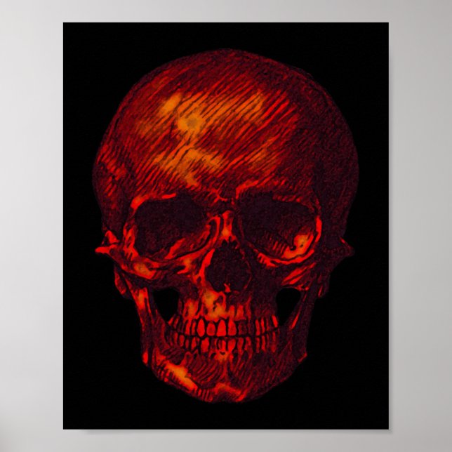 Gothic Red Skull Poster (Framsidan)