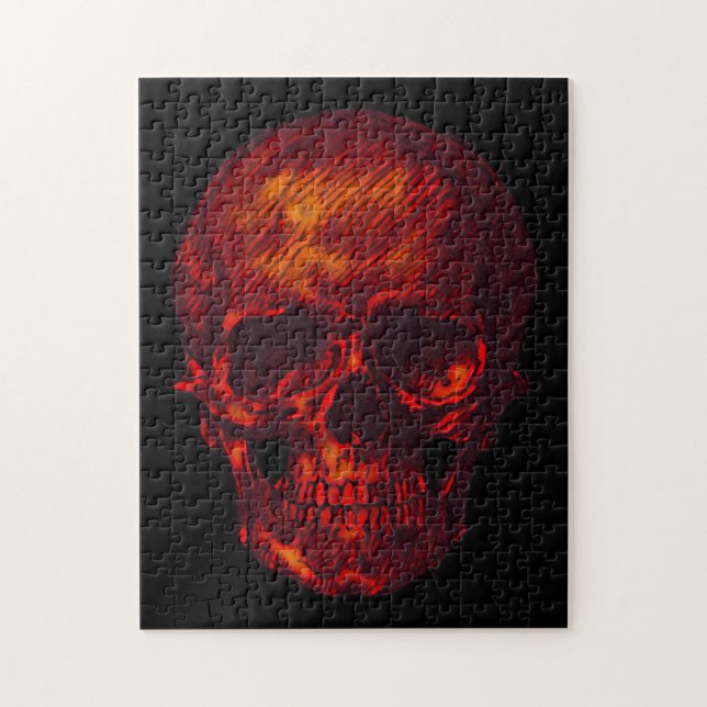 Gothic Red Skull Pussel (Vertikal)